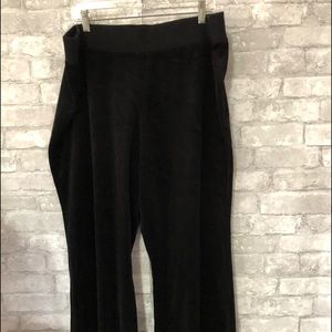 Lane Bryant Black Velour drawstring pants so 18/20